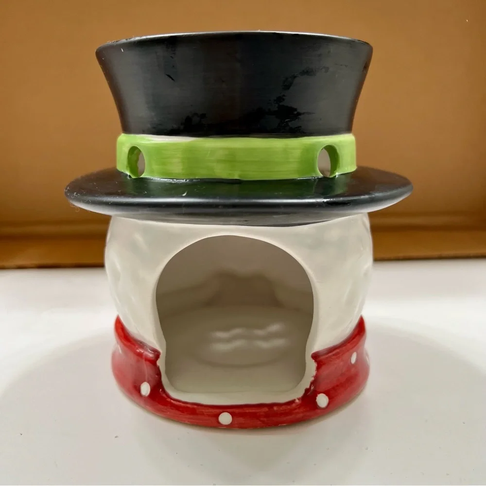 Vintage Yankee Candle Snowmen‎ Winter Wax Tart Tealight Warmer